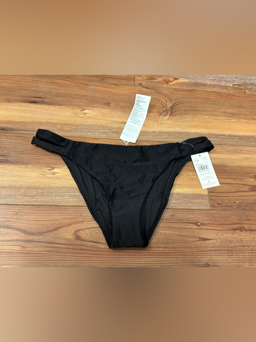 RVCA Black Textured Women’s Bikini Bottom